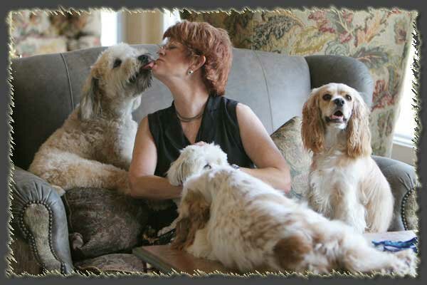 Terry Lynn Cuyler with her dogs Barklee and Tchaika